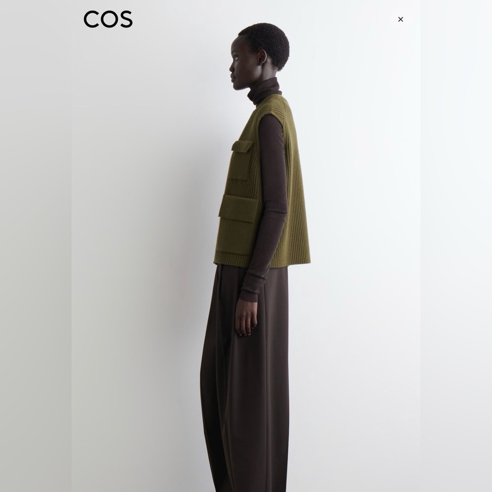 COS Ribbed Merino Wool Utility Tank Top Small - Picture 4 of 7